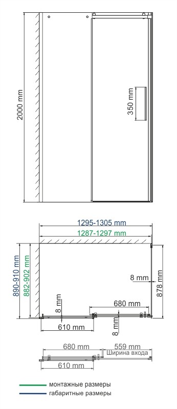Динкель (Dinkel) 58R33 Душевой уголок