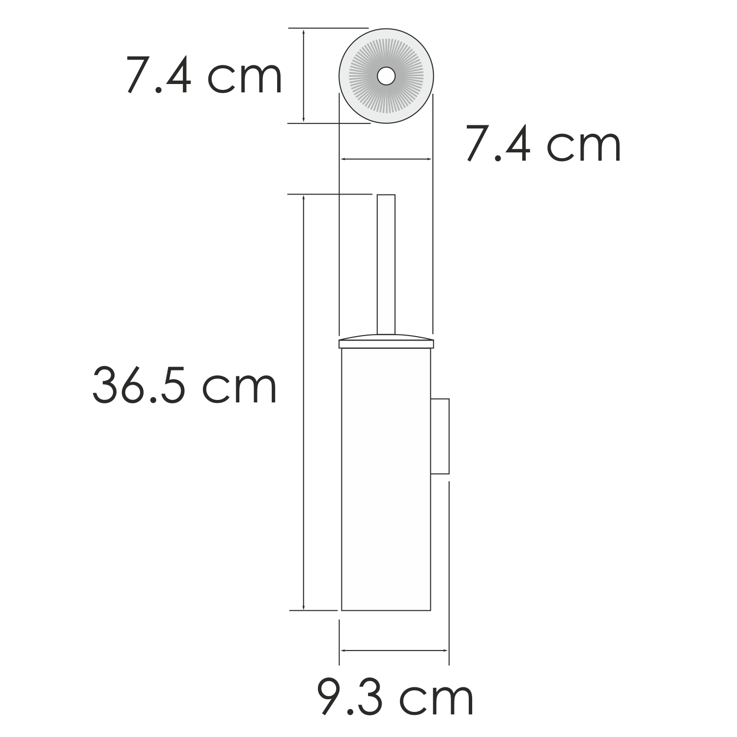 K-1087PB Щетка для унитаза подвесная
