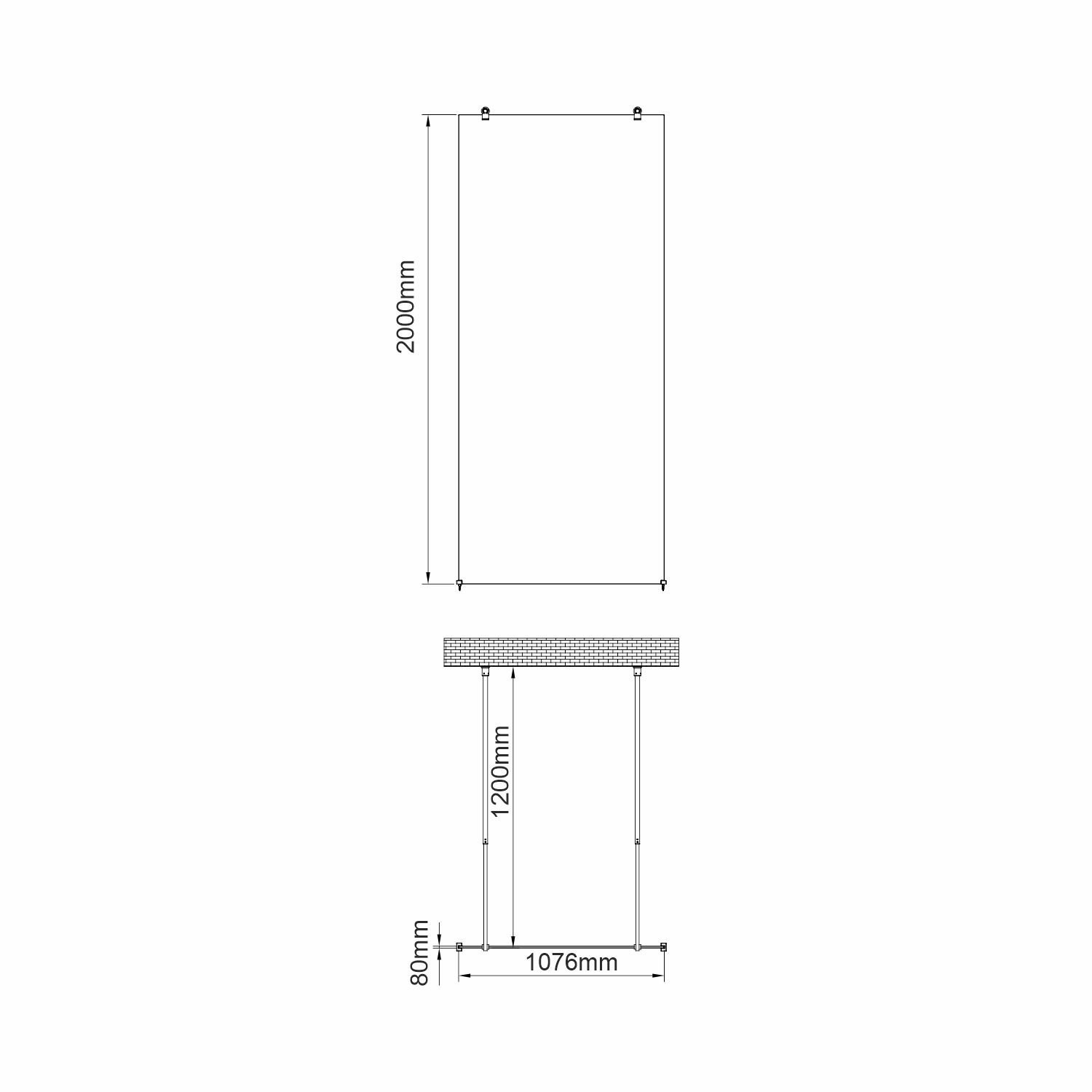 Фехте (Vechte) 60W46 Душевая перегородка