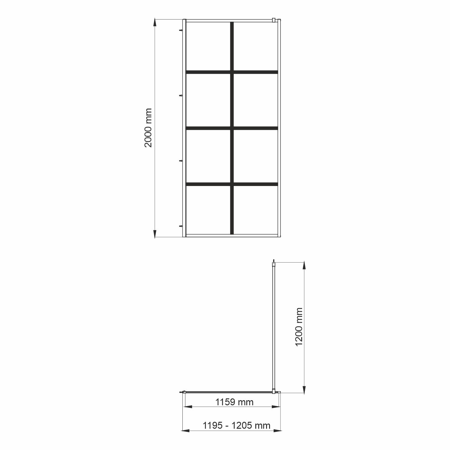 Глан (Glan) 66W40 Душевая перегородка
