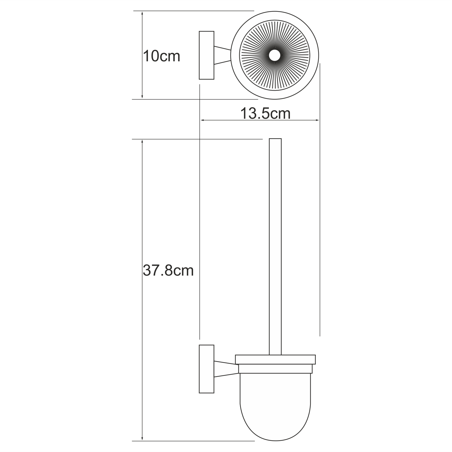 Изен (Isen) K-4027 Щетка для унитаза подвесная