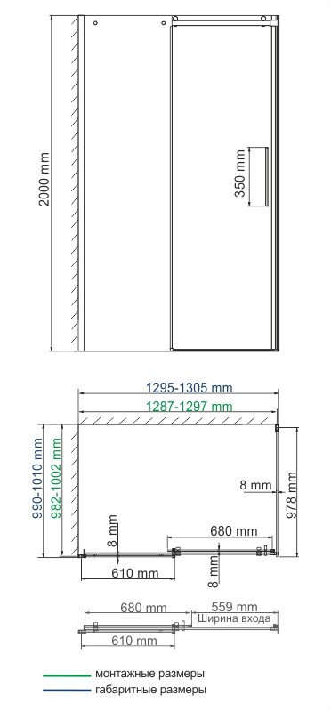 Динкель (Dinkel) 58R34 Душевой уголок