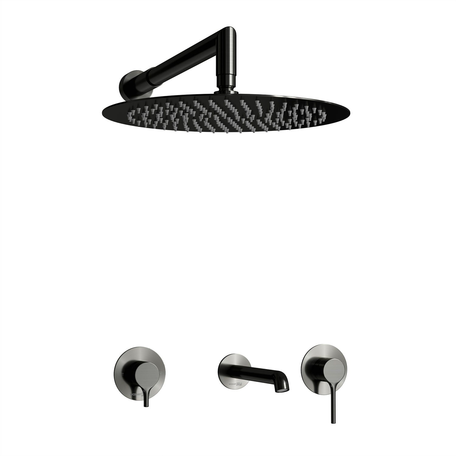 Рейн (Rhein) 9951.99DVR2.019.116.443GR Встраиваемый комплект для ванны с изливом и верхней душевой н