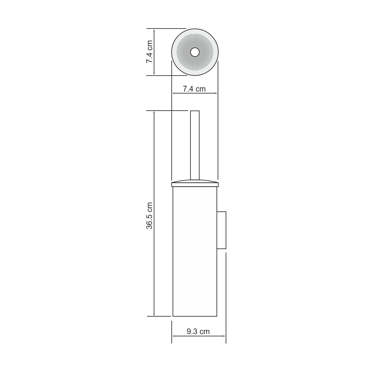 K-1087W Щетка для унитаза подвесная