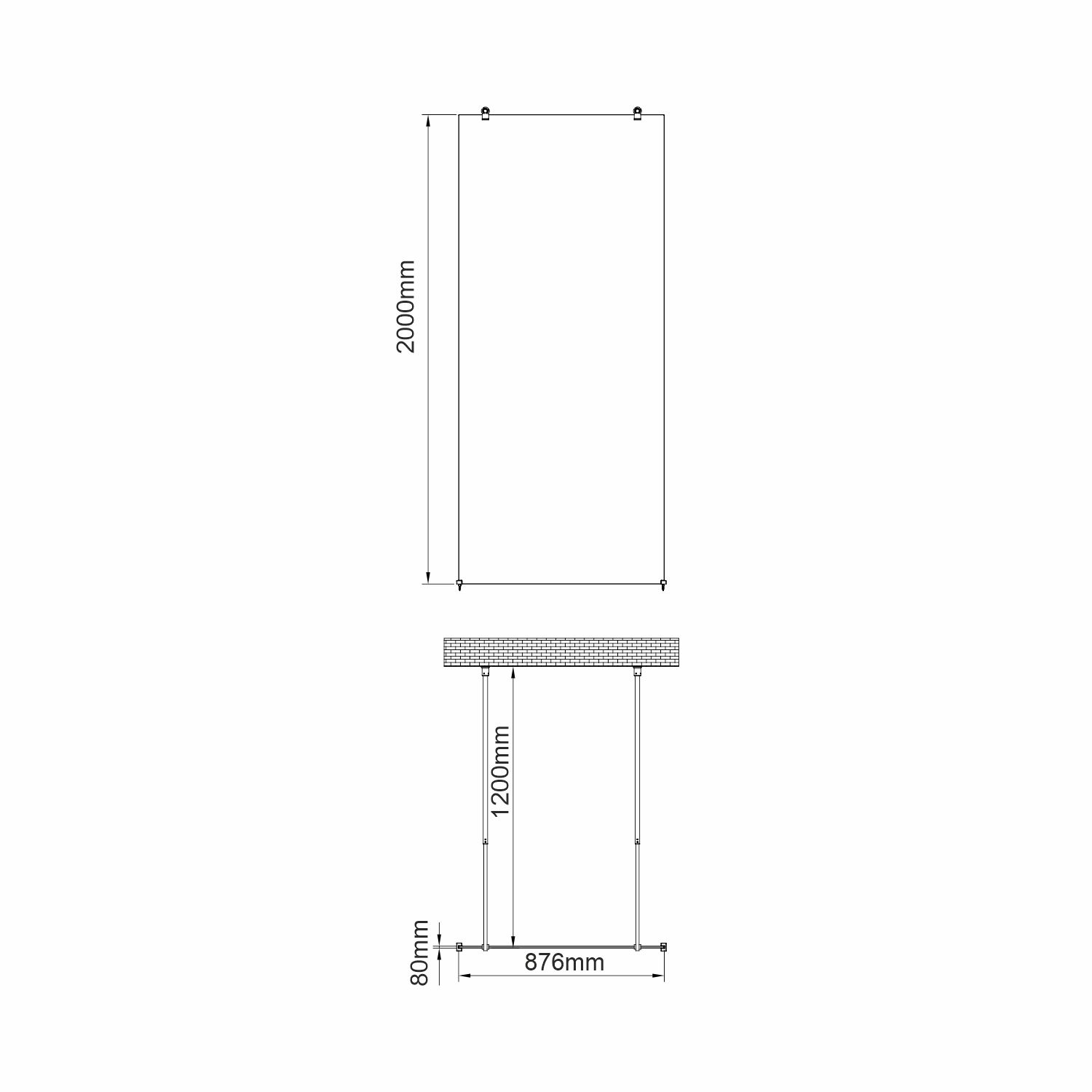 Фехте (Vechte) 60W39RG-FL Душевая перегородка