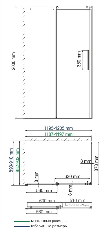Динкель (Dinkel) 58R07 Душевой уголок
