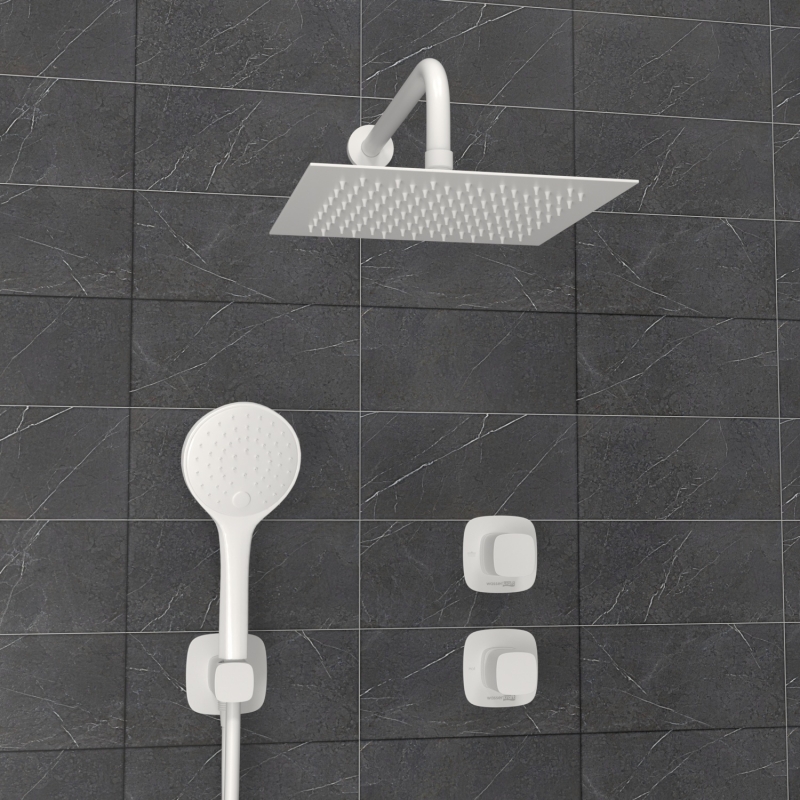 A9551.266.146.254.328.156.155 Встраиваемый комплект для душа с верхней душевой насадкой и лейкой